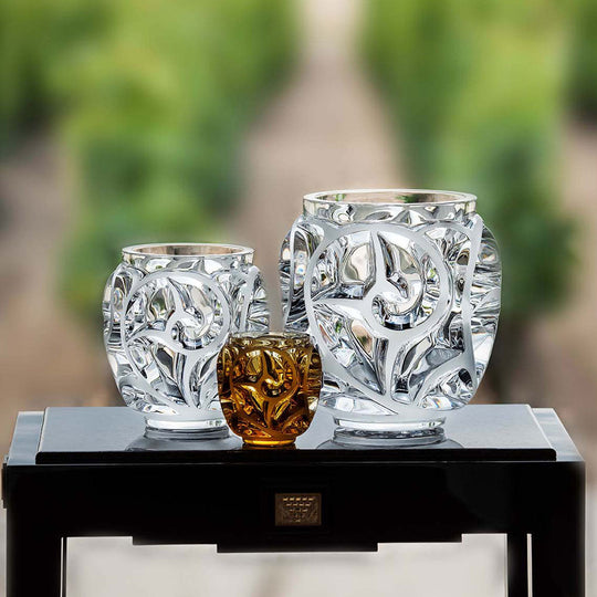 Lalique Tourbillons Vase Amber