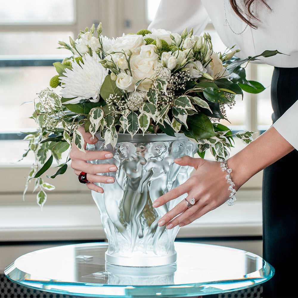 Lalique Bacchantes Vase Klar bei Bahlmann – Blumen Bahlmann