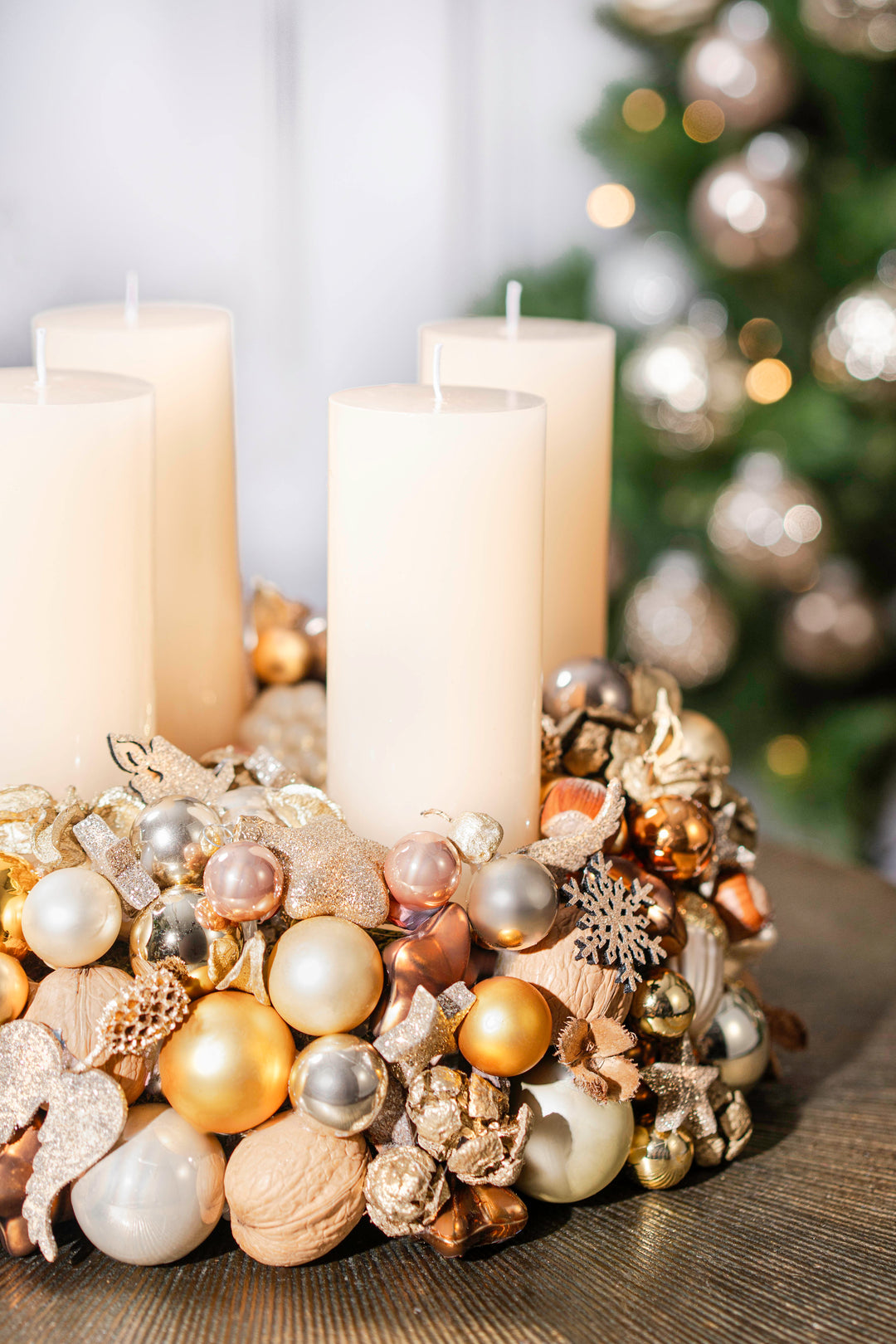 Adventskranz "Warmes Gold"