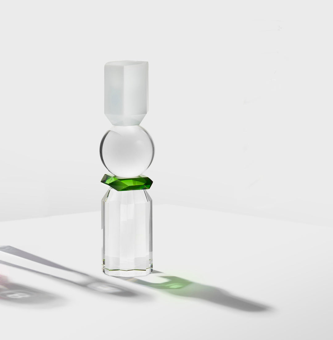 Moderner Teelichthalter Memphis von Reflections Copenhagen aus hochwertigem Kristallglas – Blumen Bahlmann München