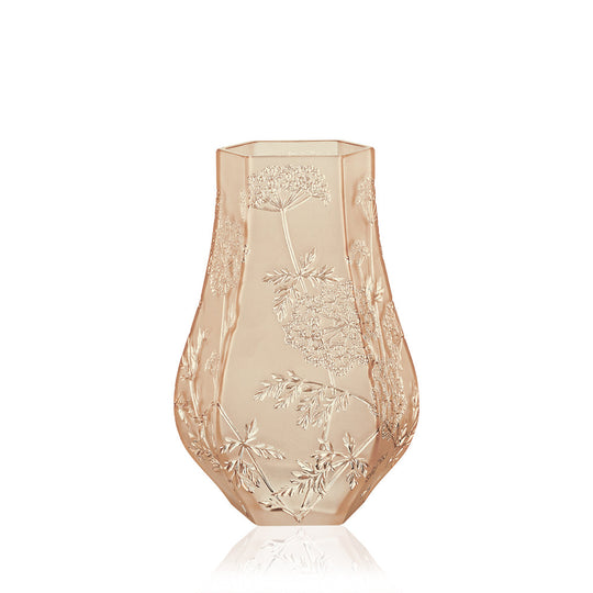 Ombelles Vase von Lalique in Kristallglas Goldglänzend. Ein echter Eyecatcher für ihr Zuhause. Blumen Bahlmann München