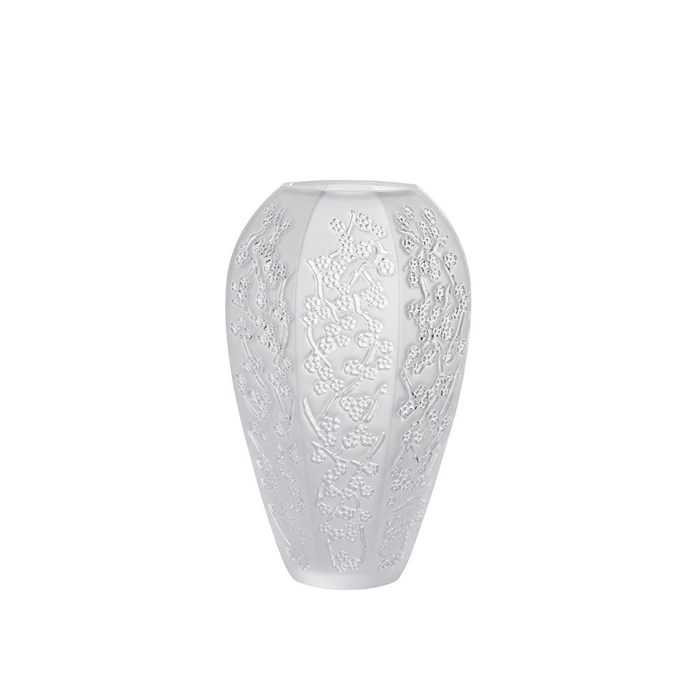 Lalique Vase Sakura in der großen Ausführung. Perfektes Deko-Accessiore für ihr Zuhause. Blumen Bahlmann München