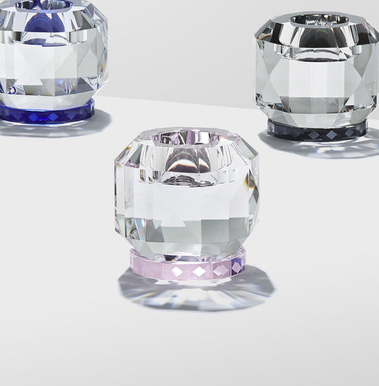 Luxuriöser Teelichthalter Texas von Reflections Copenhagen mit geometrischem Kristallglas Design – Blumen Bahlmann München