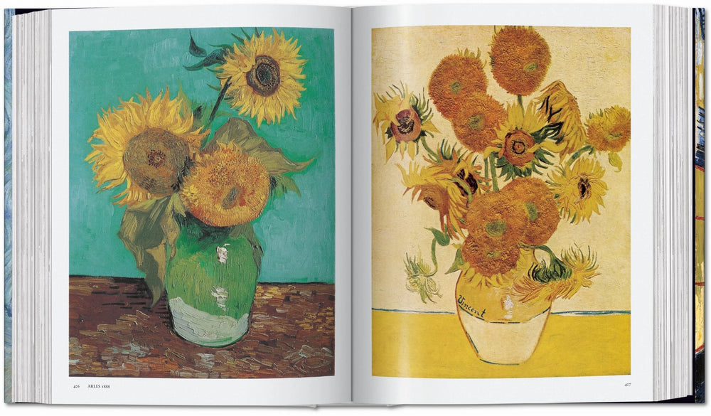 Kunstbuch mit Gemälden von Vincent van Gogh – hochwertige Sammlung ikonischer Werke wie „Sternennacht“, „Sonnenblumen“ und „Selbstporträt“, gebunden im edlen Hardcover. Blumen Bahlmann München