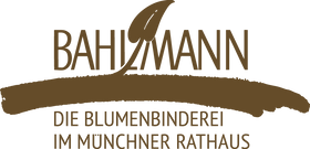 Das Blumen Bahlmann Logo. Die Blumenbinderei im Rathaus München seit 1905.