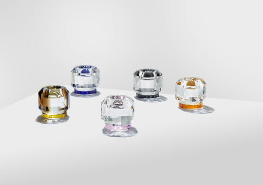 Reflections Copenhagen Texas Tealight Holder aus facettiertem Kristallglas im eleganten Design – Blumen Bahlmann München